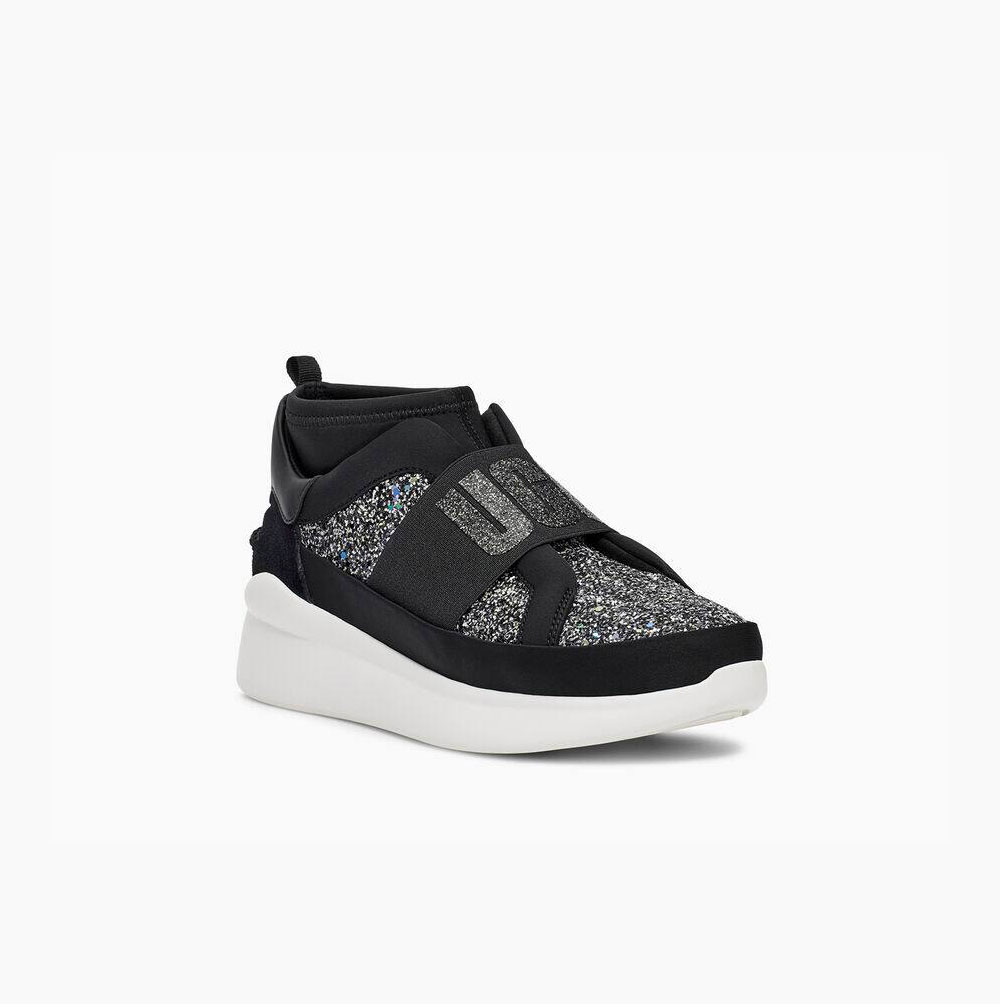 UGG Neutra Chunky Glitter Black Sneakers for Women (RHJG47601)